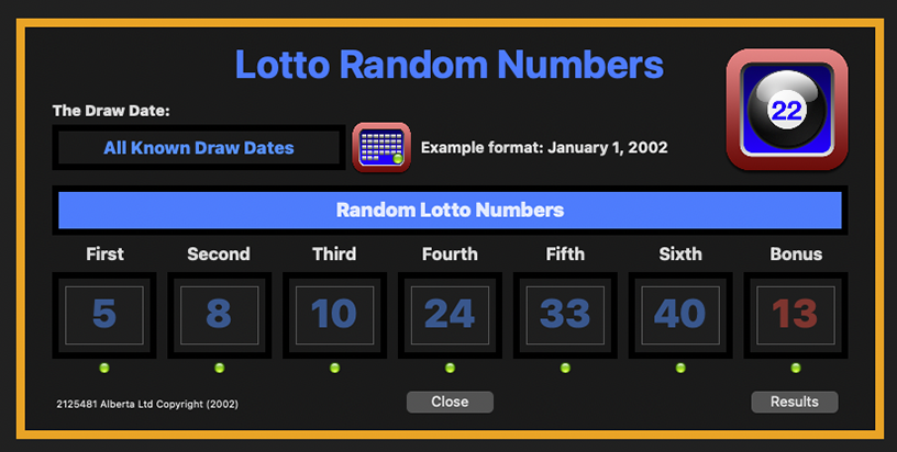 Random Numbers Window